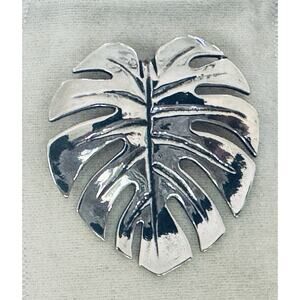 James Avery Retired ~RARE ~ Sterling Silver Montesera Leaf Pendant